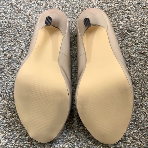 Diba London Heels Shoes Size 8 Nude Beige Peep Hole Tenith 5" - Picture 12 of 13